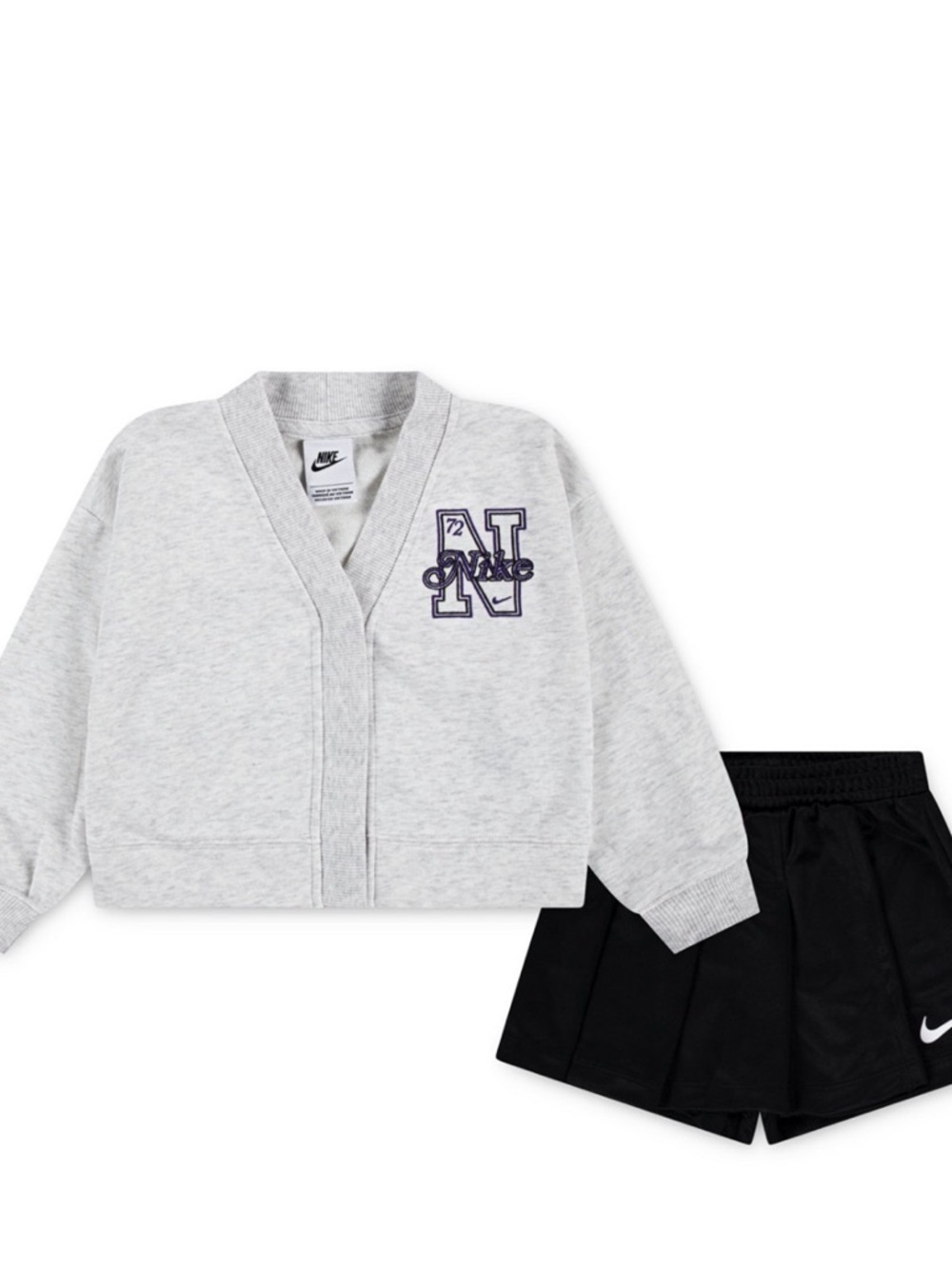 Toddler Girls 2-Piece Varsity Prep Cardigan and Skort Set